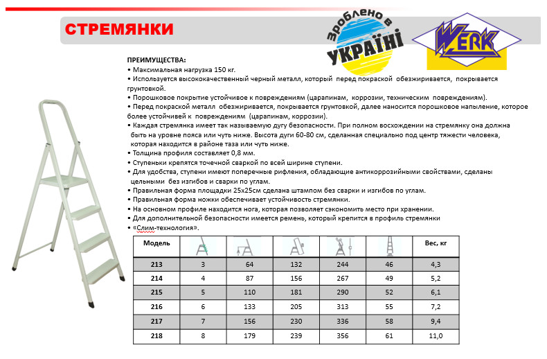 Драбина-стрем'янка Верк 213