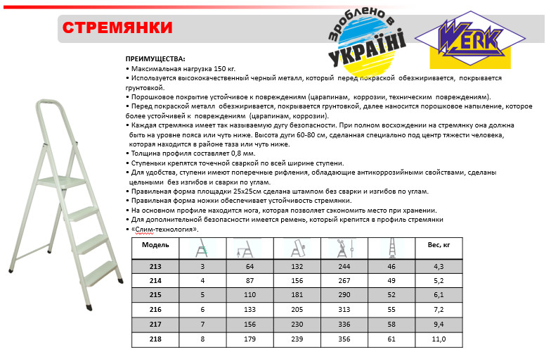 Драбина-стрем'янка Верк 217