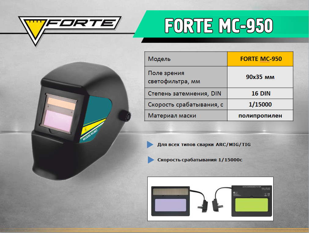 Зварювальна маска Хамелеон Forte МС-950